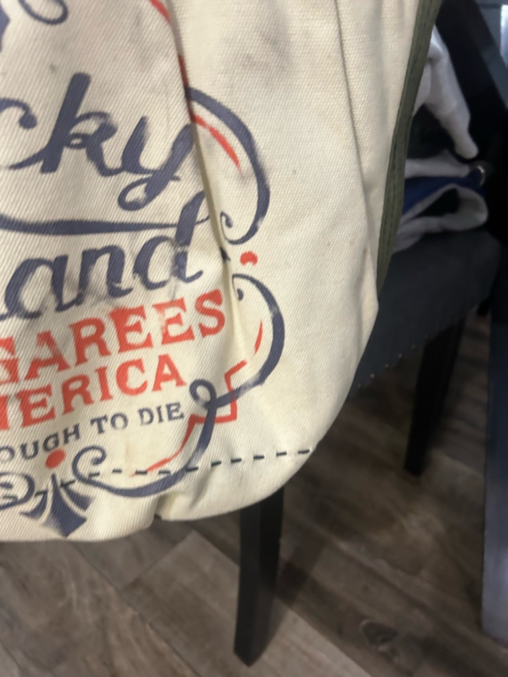 Vtg Lucky Brand Dungarees Canvas Tote Bucket Mail Bag - Picture 2 of 12